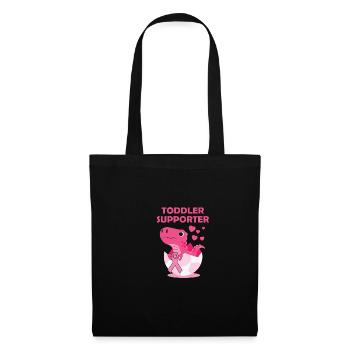 Toddler Pendant T-Rex Breast Cancer Month - Tote Bag - black - Front