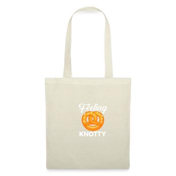 Feel Knotty Weiche Brezel Liebe Brezeln Foodie Foo - Stoffbeutel - Natur - Vorne