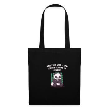 I'm late, I had no intention of funny sa - Tote Bag - black - Front
