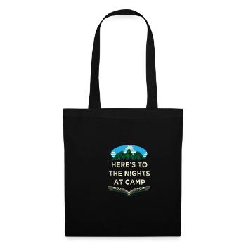 Nächte im Camping Camping Forest Camper Jungle Fer - Stoffbeutel - Schwarz - Vorne