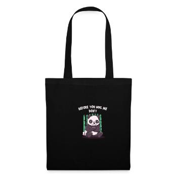 Avant de me serrer dans tes bras, humo introverti drôle - Sac en tissu - noir - Devant