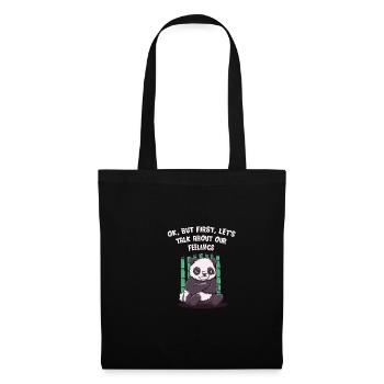 Parlons de nos sentiments drôle sarcasti - Sac en tissu - noir - Devant