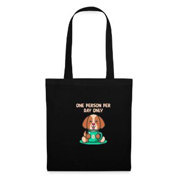 One person per day only introverted Pun -Antis - Tote Bag - black - Front