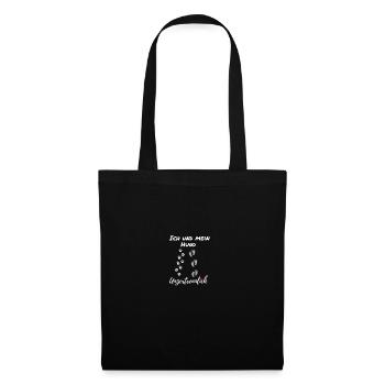 Ich und mein Hund Tshirt .Geschenkidee Weihnachten - Stoffbeutel - Schwarz - Vorne