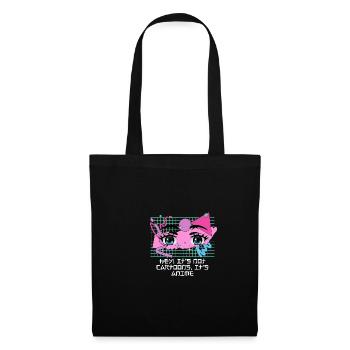 Ce n’est pas des dessins animés, c’est un anime drôle j - Sac en tissu - noir - Devant