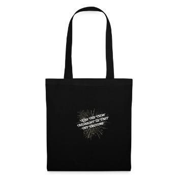 Embrasse-moi maintenant minuit Joyeux couple de Nouvel An Il - Sac en tissu - noir - Devant