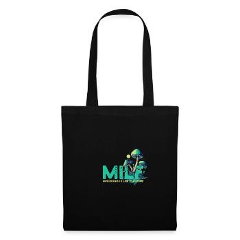 Vintage citation champignons ID comme nourriture - Sac en tissu - noir - Devant