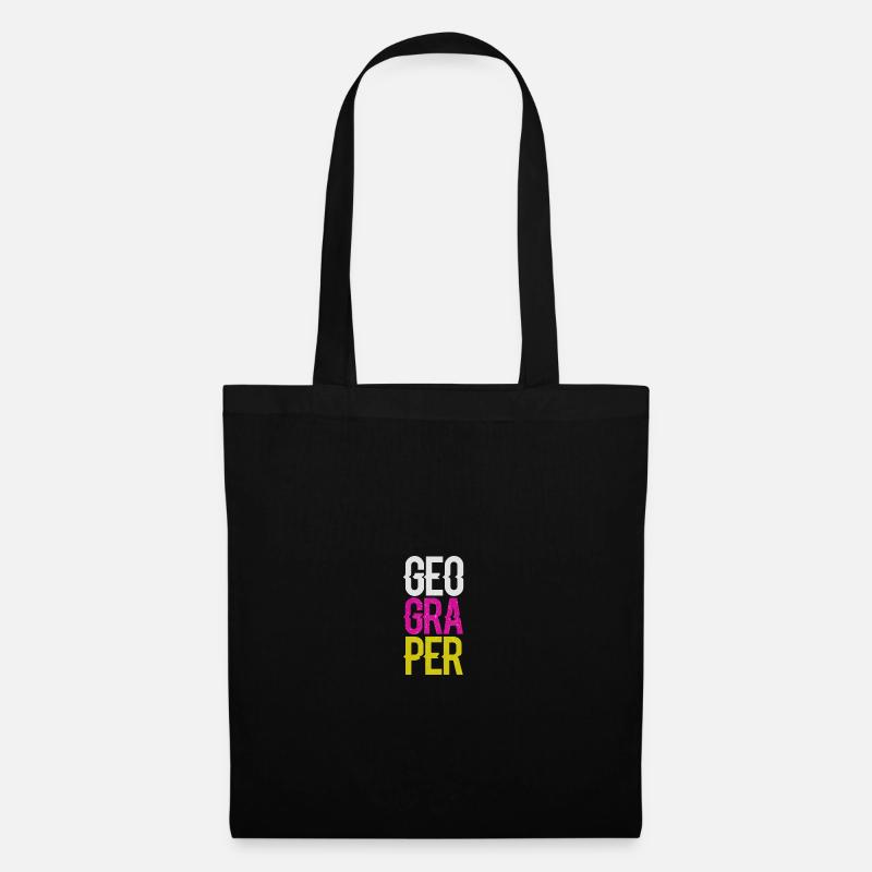 Profession de géographie présente pour l'enseignant - Sac en tissu - noir
