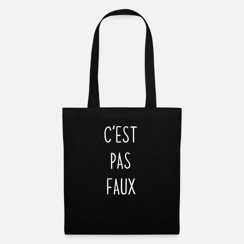 c'est pas faux - Sac en tissu - noir