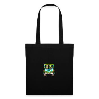 Space Shroom - Hippie Alien - Tote Bag - black - Front