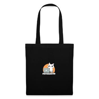 Cute Programeow I Are Programmer Programming - Stoffbeutel - Schwarz - Vorne