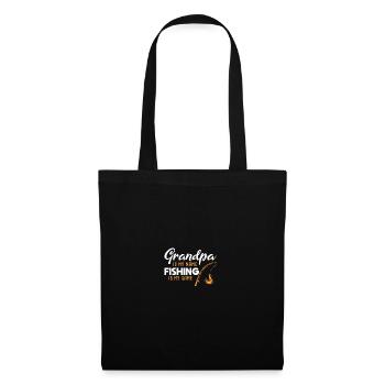Grandpa is My Name Fishing is My Game - Stoffbeutel - Schwarz - Vorne