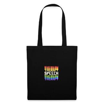 Speech Therapy SLP Rainbow Speech Language - Stoffbeutel - Schwarz - Vorne