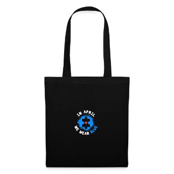 In April We Wear Blue Autism Awareness Puzzle - Stoffbeutel - Schwarz - Vorne