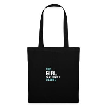 This Girl Is No Longer Silent Sexual Assault Teal - Stoffbeutel - Schwarz - Vorne