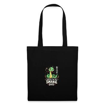 Fête du Nouvel An, Chine du Nouvel An, Année du Serpent - Sac en tissu - noir - Devant