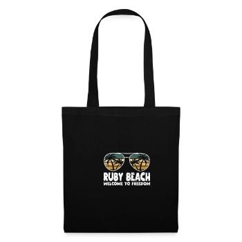 Beach Welcome to Freedom Experience Sayings Zi - Tote Bag - black - Front