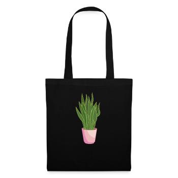 SnakePlant - Bogenhanf - Topfpflanze - Stoffbeutel - Schwarz - Vorne