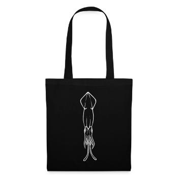 calamar - Sac en tissu - noir - Devant