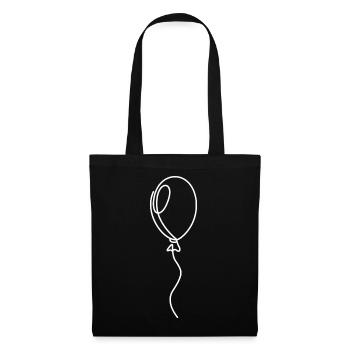 Balloon Sketch with String – Motif - Tote Bag - black - Front