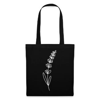 Lavender line illustration - Tote Bag - black - Front