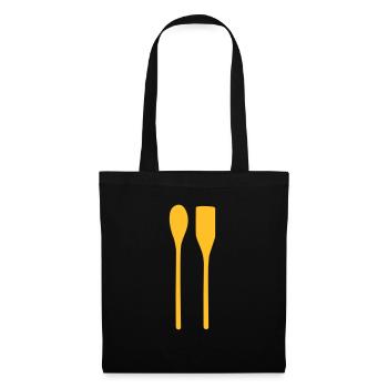 kochen - Stoffbeutel - Schwarz - Vorne