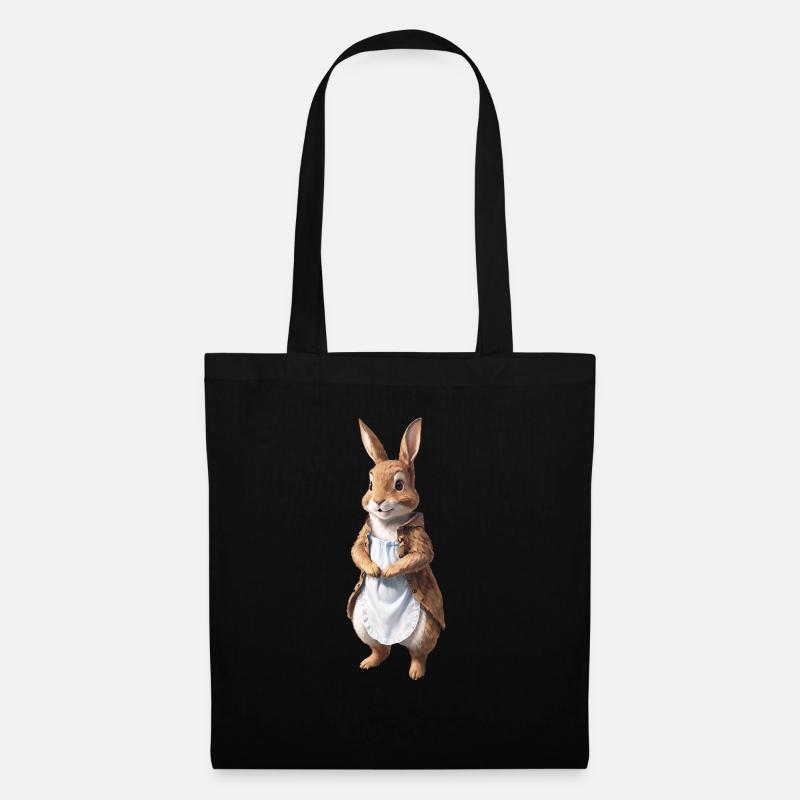 Cute Bunny Brown 3 - Tote Bag - black
