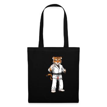 Jiu Jitsu Tiger - Brasilianisches Jiu Jitsu und - Stoffbeutel - Schwarz - Vorne