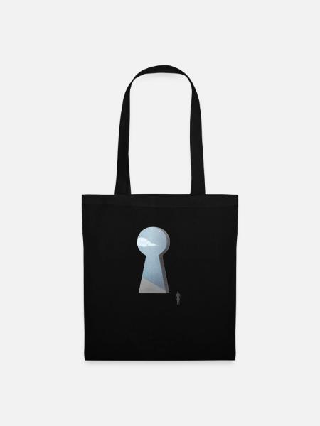 Vue à travers le trou de la serrure - Sac en tissu - noir