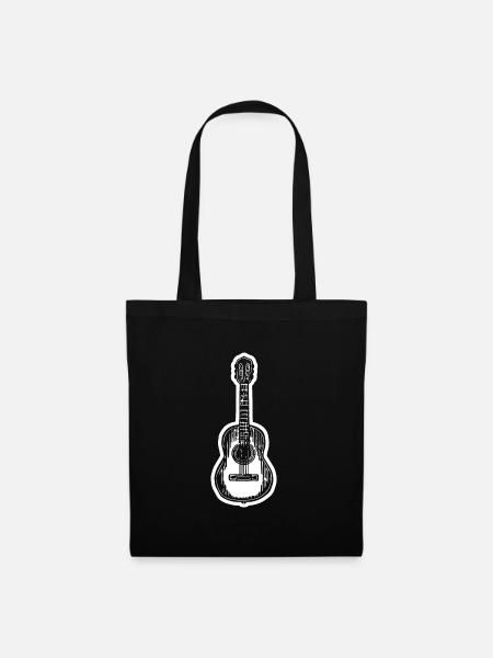Gitarre Gitarrist - Stoffbeutel - Schwarz