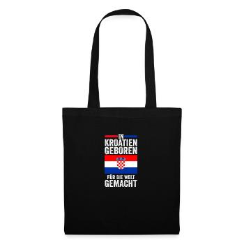 Croate Croate Croatie - Sac en tissu - noir - Devant