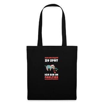 Santa Claus Christmas Party Sloth - Tote Bag - black - Front