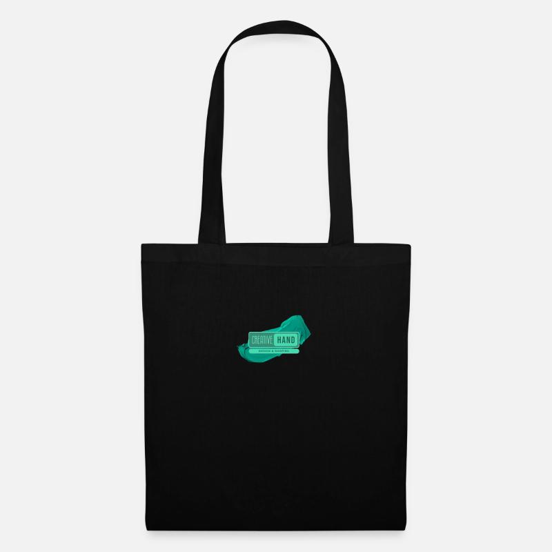 Logo de peinture / couleur - CreativeHand - Sac en tissu - noir