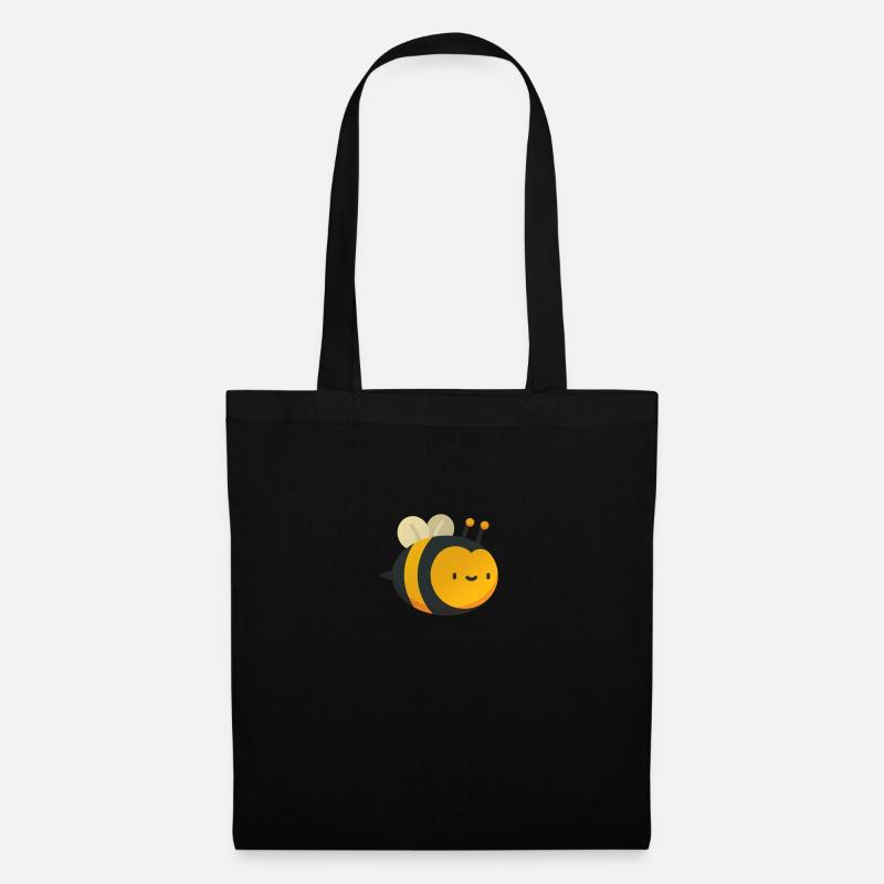 happy cute bee - Tote Bag - black