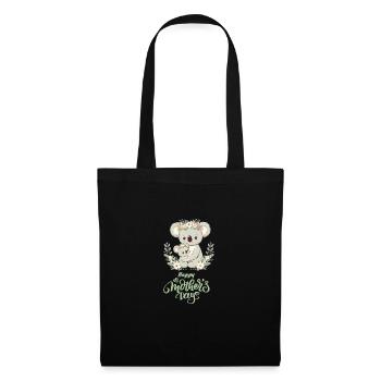 Koala Lover Hug Floral Mum Happy Mother's Day - Tote Bag - black - Front