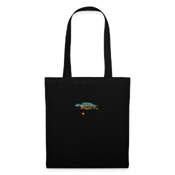 Tortue récif corallien - Sac en tissu - noir - Devant