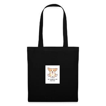 Amour de Corgi et illustration de chiens - Sac en tissu - noir - Devant