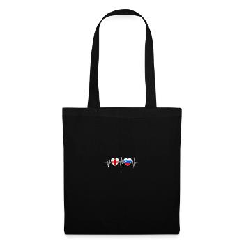 Drapeaux de l’Angleterre et de la Slovénie drapeaux slovènes - Sac en tissu - noir - Devant