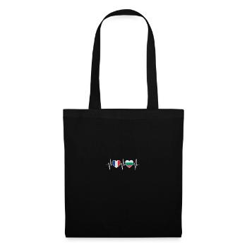 France et Bulgarie Drapeau bulgare Drapeaux - Sac en tissu - noir - Devant
