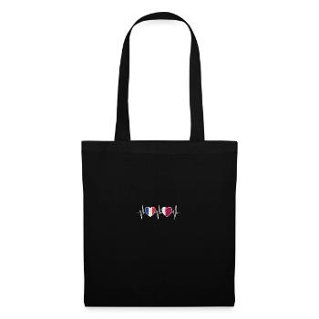 France and Qatar Qatari flag flags - Tote Bag - black - Front