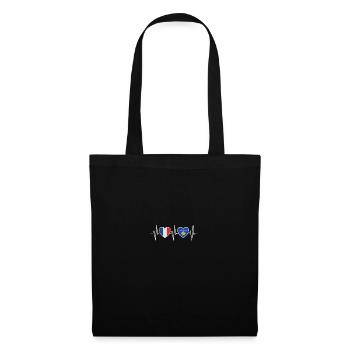 France et Kosovo Drapeau du Kosovo Drapeaux du Kosovo - Sac en tissu - noir - Devant
