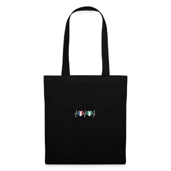 France et Nigeria Drapeau nigérian Drapeaux - Sac en tissu - noir - Devant