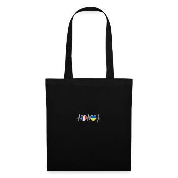 France and Ukraine Ukrainian flag flags - Tote Bag - black - Front