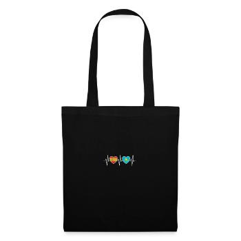 Espagne et Kazakhstan Drapeau kazakh Drapeaux - Sac en tissu - noir - Devant