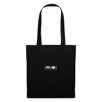 Angleterre et Argentine Drapeaux argentins - Sac en tissu - noir - Devant