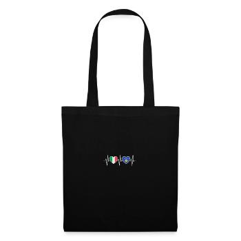 Drapeau de l’Italie et du Kosovo Drapeau du Kosovo - Sac en tissu - noir - Devant