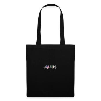 USA and Algeria Algerian flag flags - Tote Bag - black - Front
