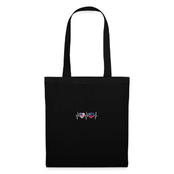 États-Unis et Liechtenstein Drapeaux du Liechtenstein - Sac en tissu - noir - Devant