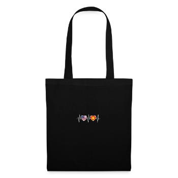 États-Unis et Macédoine Drapeau macédonien Drapeaux - Sac en tissu - noir - Devant