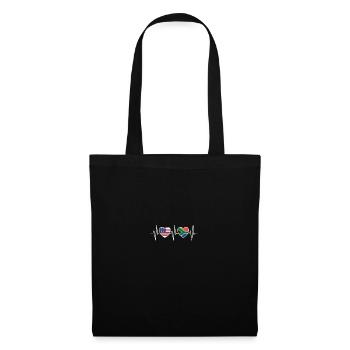 Drapeaux des États-Unis et de l’Afrique du Sud - Sac en tissu - noir - Devant